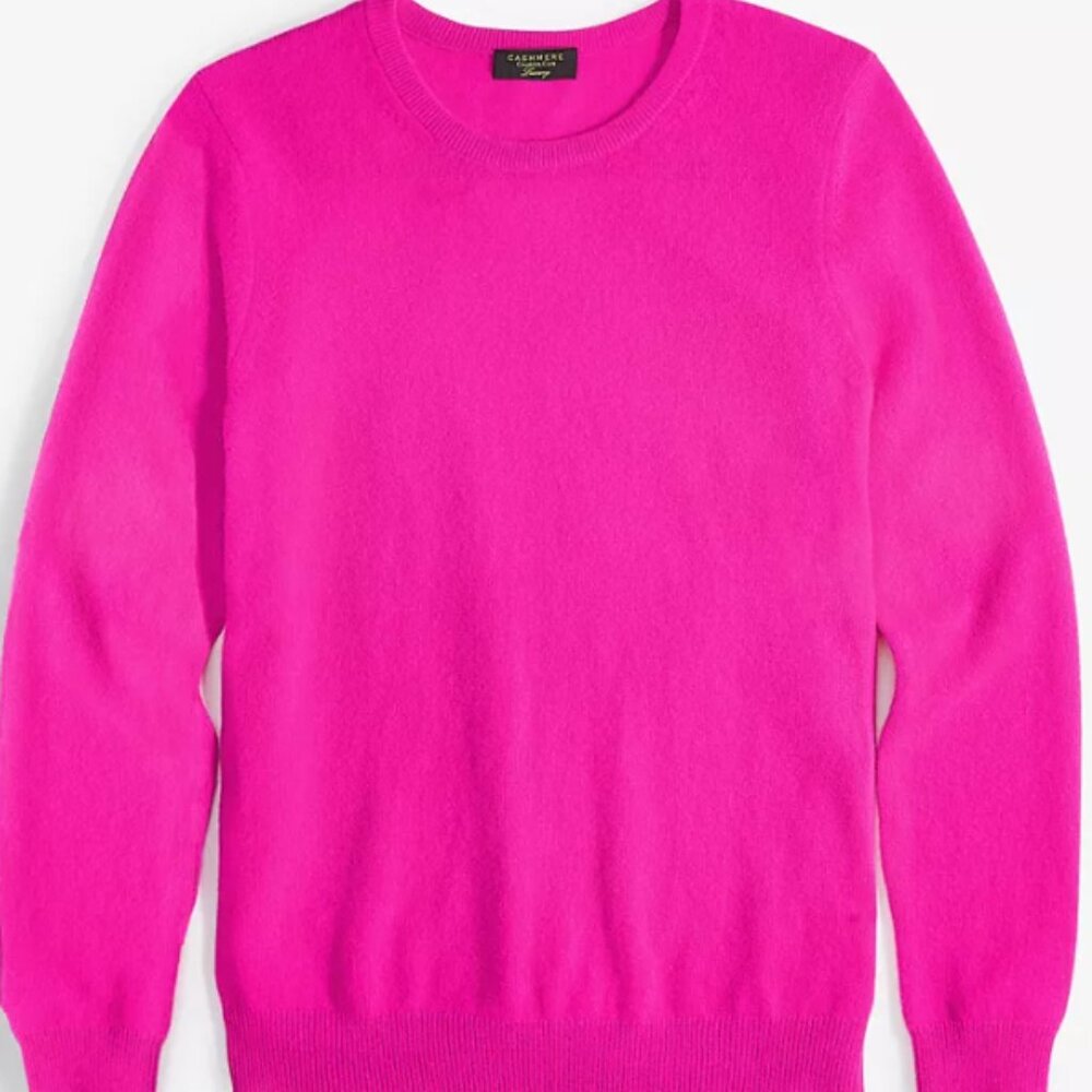 Charter Club 100% Cashmere Crewneck Sweater – Hot Pink (M)